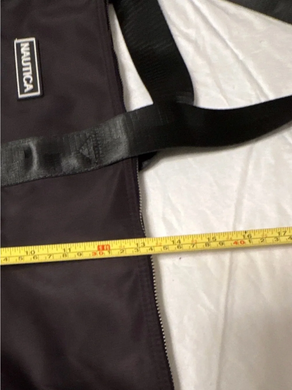 Nautica Black Travel Duffel with Silver Zip Accent